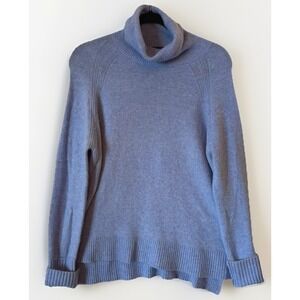 J Crew Womens Turtleneck Sweater Size Small Wool Alpaca Blend Soft Blue